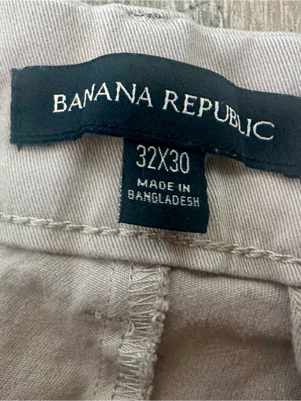 Men’s Banana Republic Chino Pants 32x30 Khaki EUC Cotton Straight Leg Old Money - Picture 4 of 7